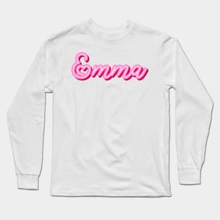 Emma name pink heart Long Sleeve T-Shirt